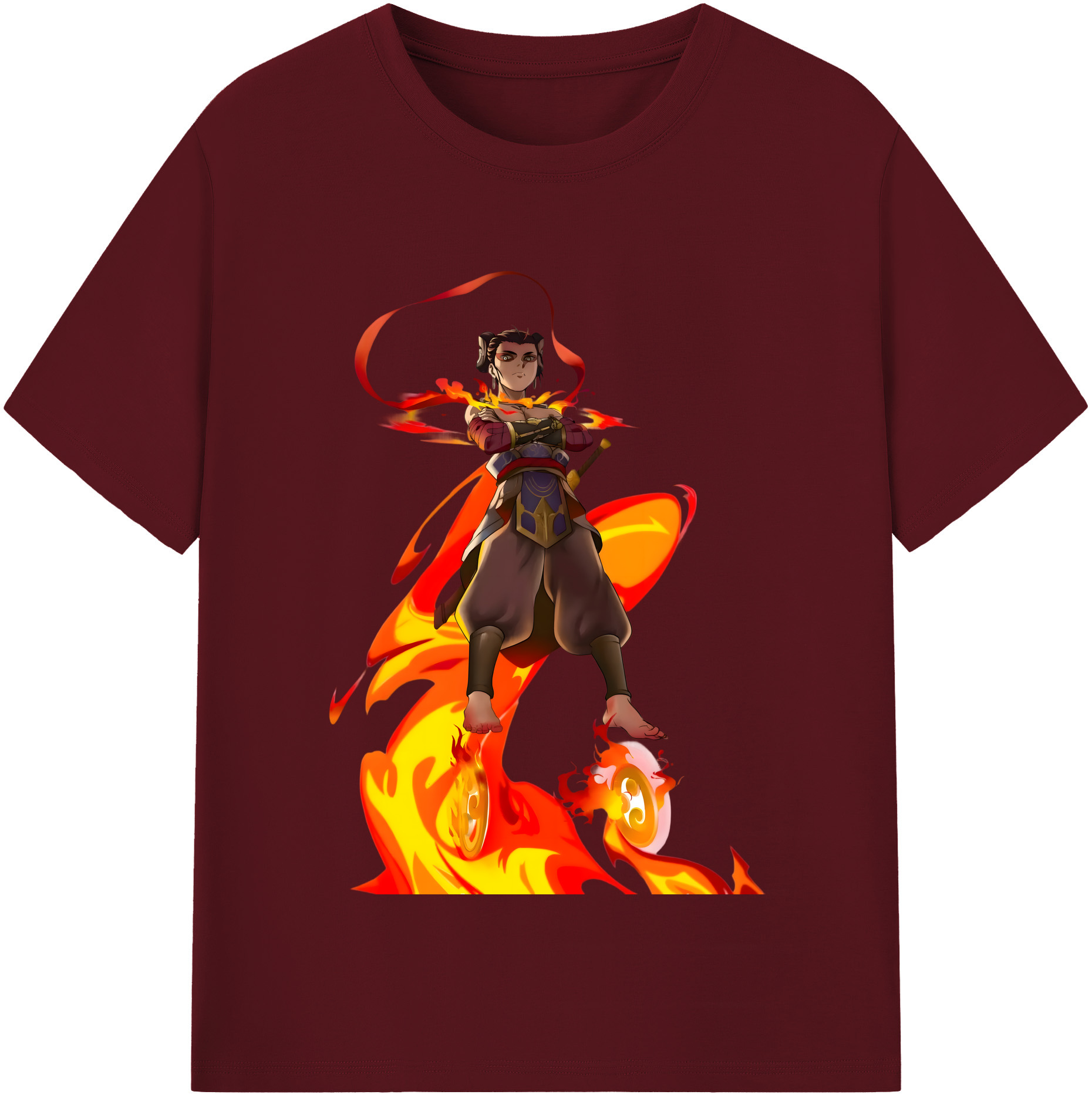 （画像用） Ne Zha 2 ナタ 魔童の大暴れ 綿100％半袖Tシャツ（フロントプリント）